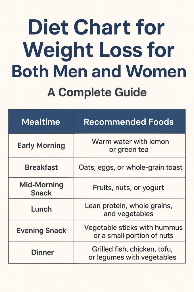 Diet Chart for Weight Loss for Both Men and Women: A Complete Guide